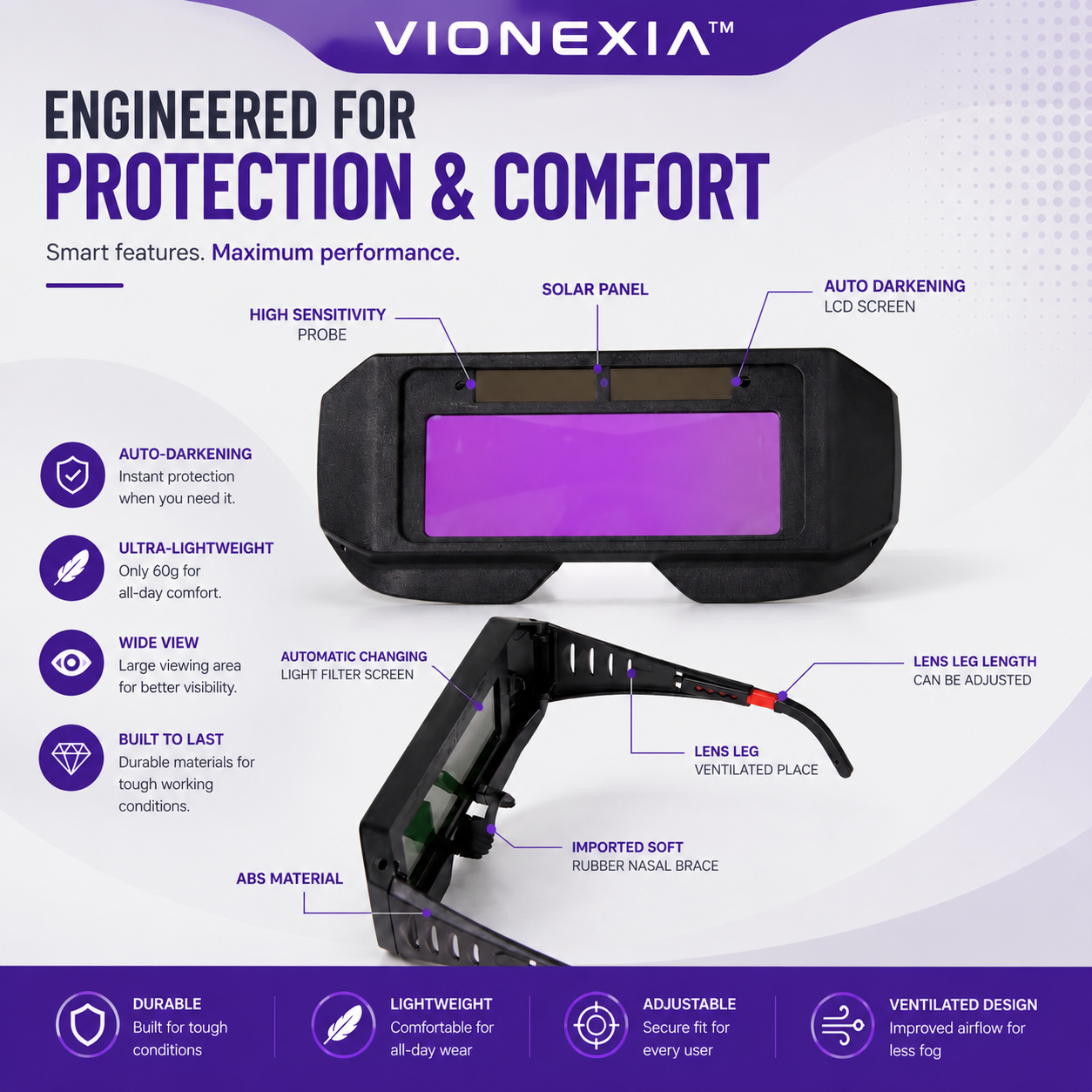 VIONEXIA™ AutoShade Pro Welding Glasses