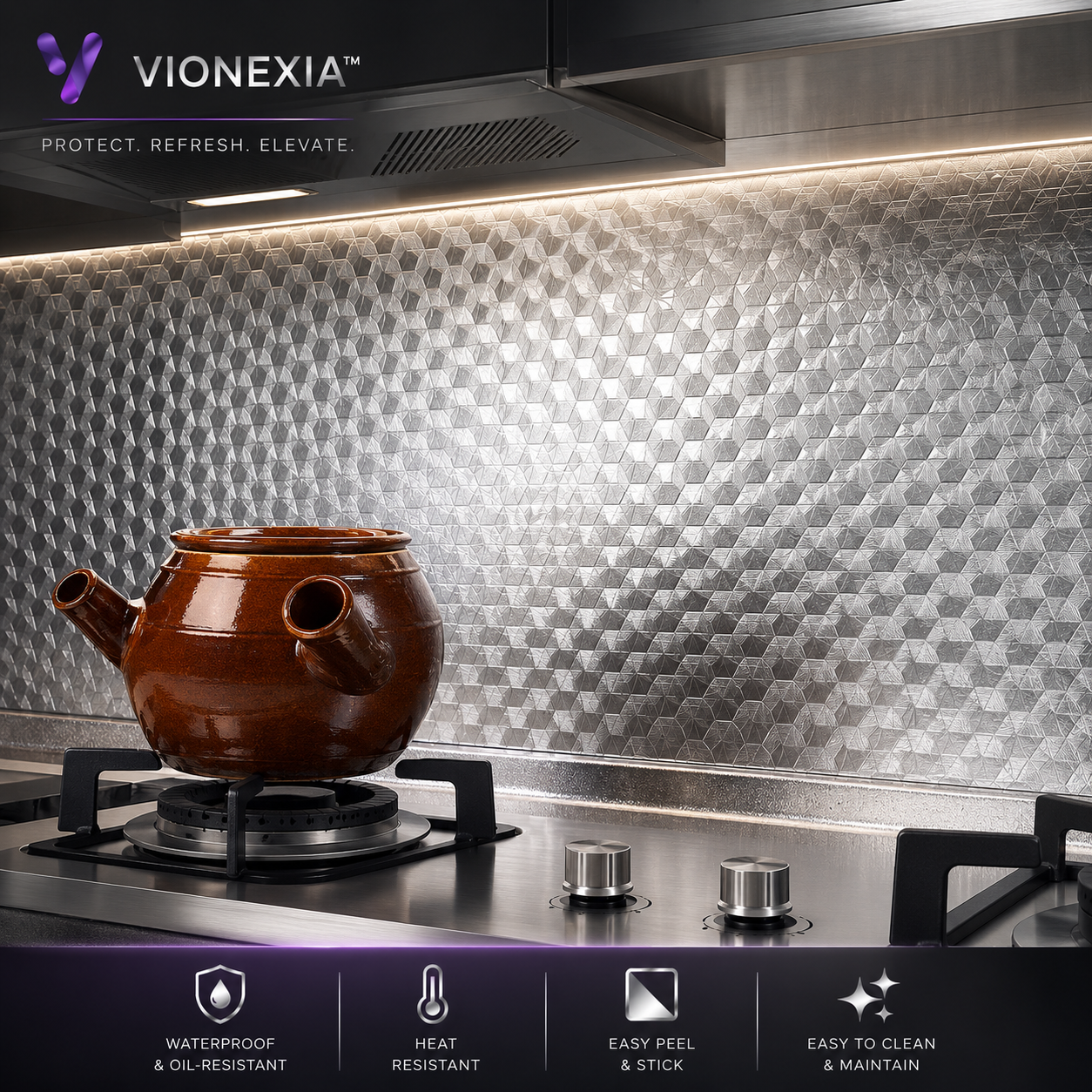 VIONEXIA™ HeatGuard Aluminum Kitchen Shield