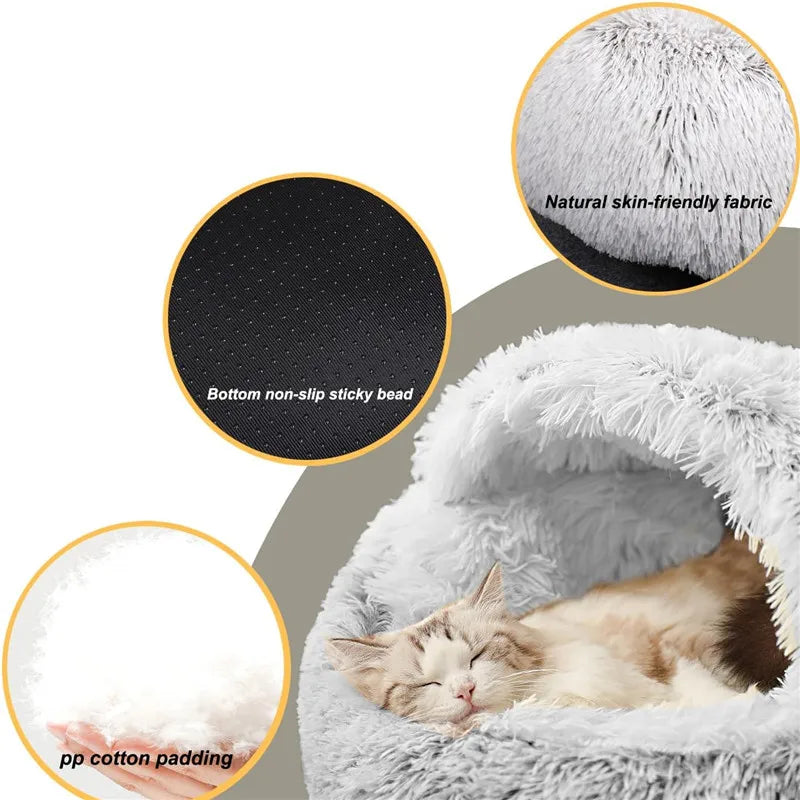 Comfy4Pets™ 2-in-1 Plush Pet Bed & Sleep Bag