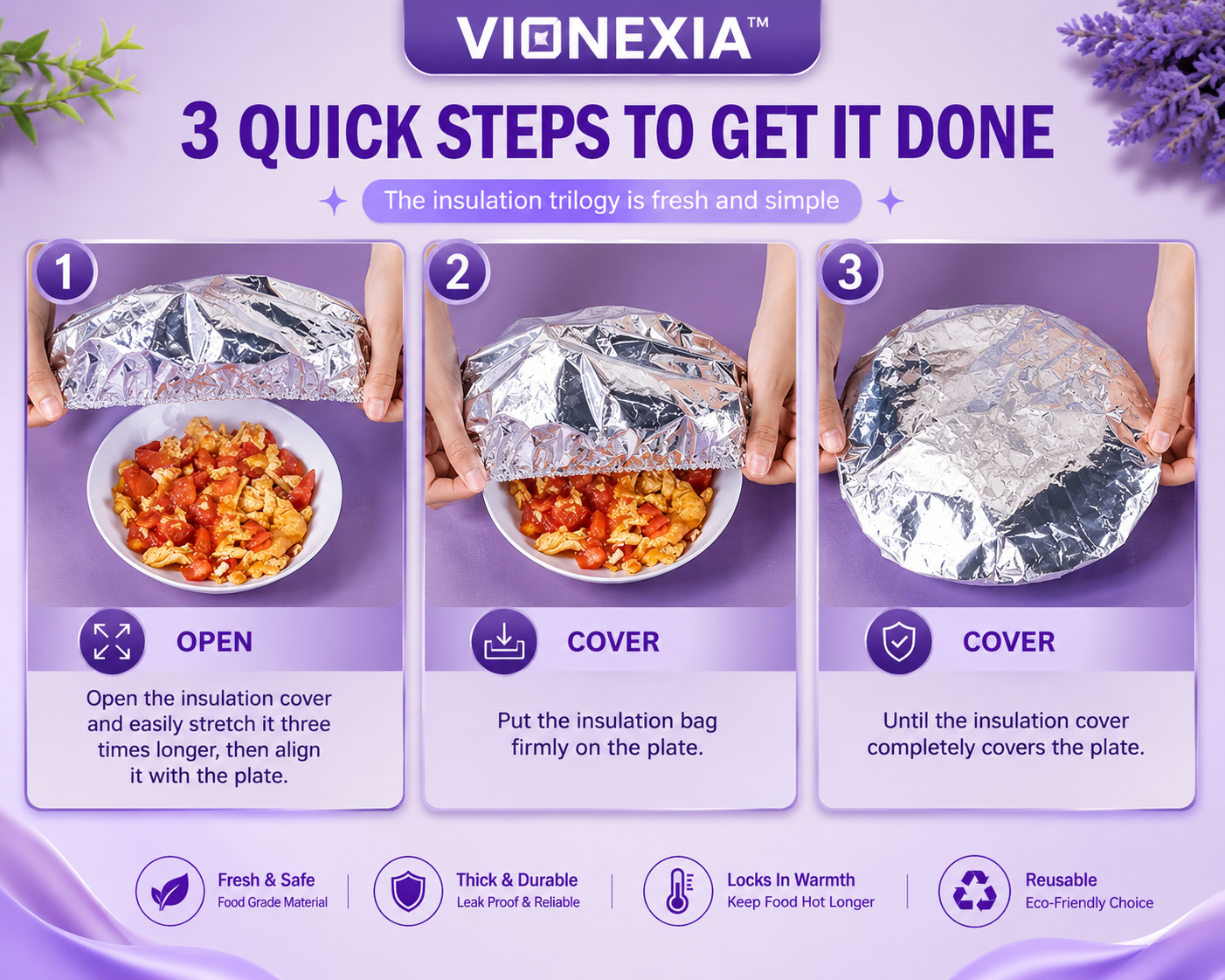 VIONEXIA™ HeatLock Food Covers