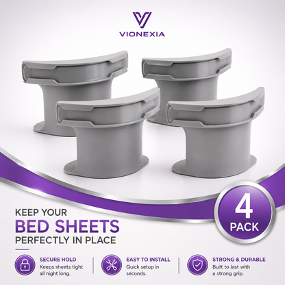 VIONEXIA™ SheetLock Bed Sheet Holder (4-Pack)