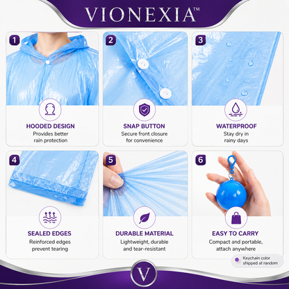 VIONEXIA™ RainPod Pro Compact Rain Poncho