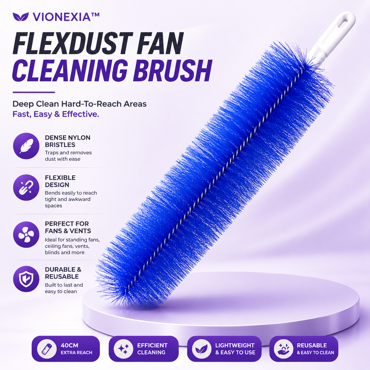 VIONEXIA™ FlexDust Fan Cleaning Brush