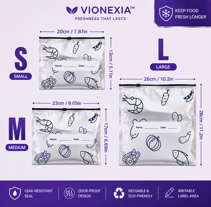 VIONEXIA™ FreshSeal Reusable Freezer Bags