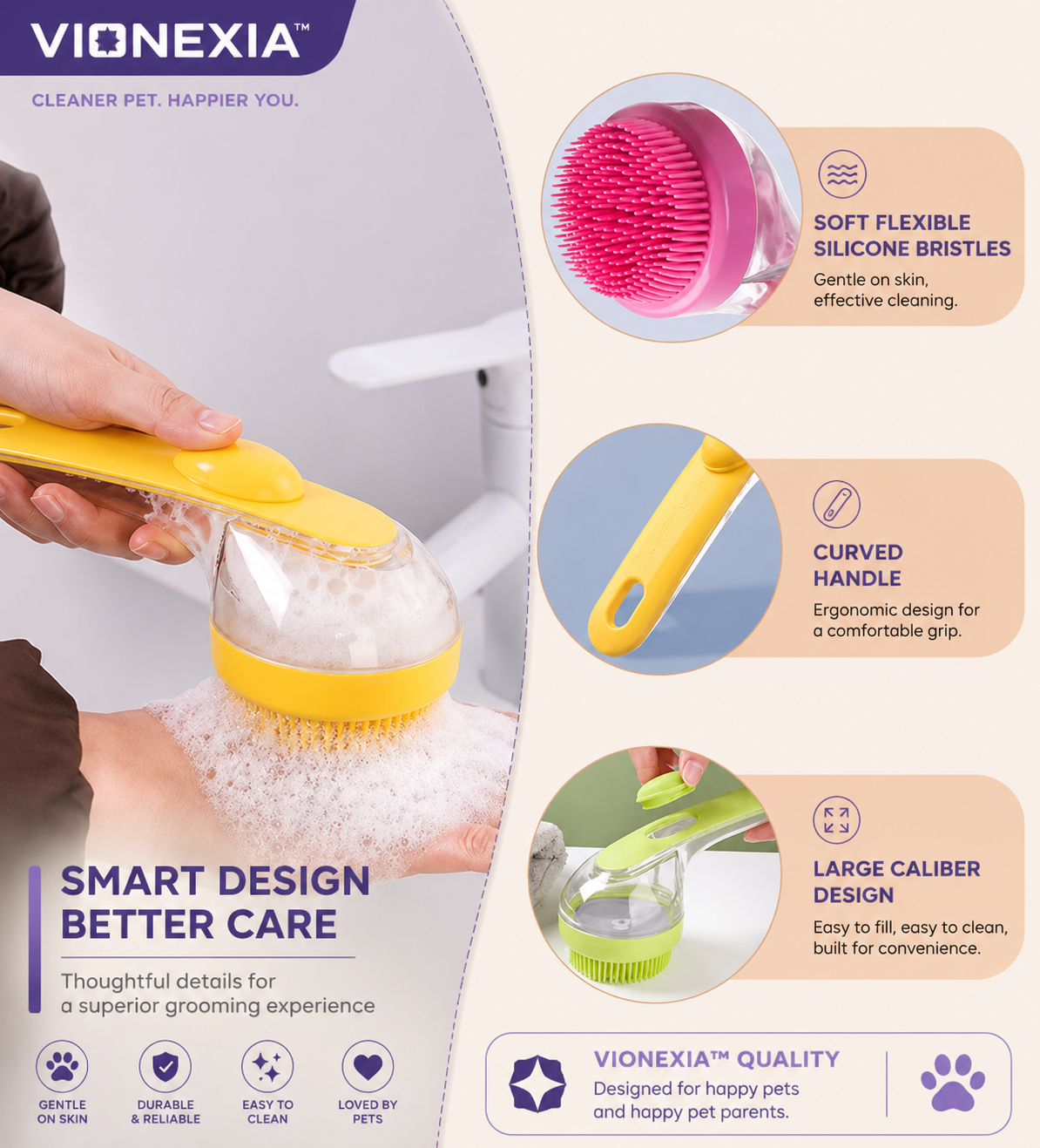 VIONEXIA™ PetClean Bath Brush