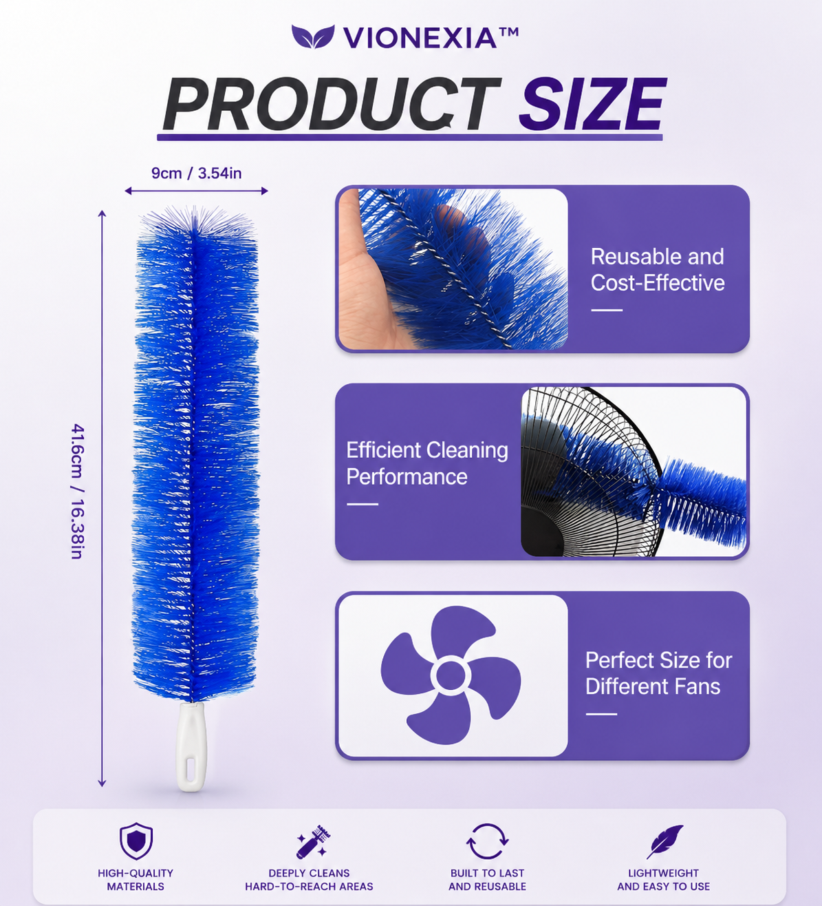 VIONEXIA™ FlexDust Fan Cleaning Brush