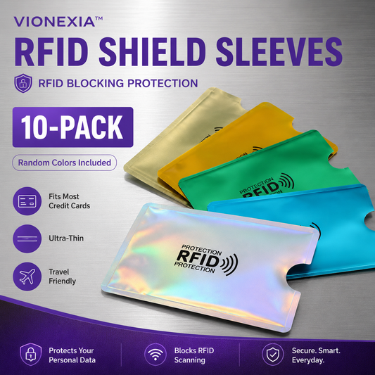 VIONEXIA™ RFID Shield Sleeves (10-Pack)