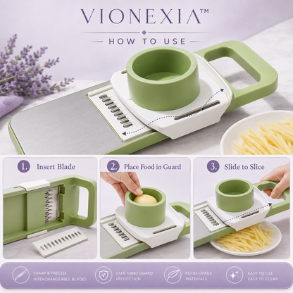 VIONEXIA™ SliceMate Pro – 7-Piece Vegetable Slicer & Grater Set