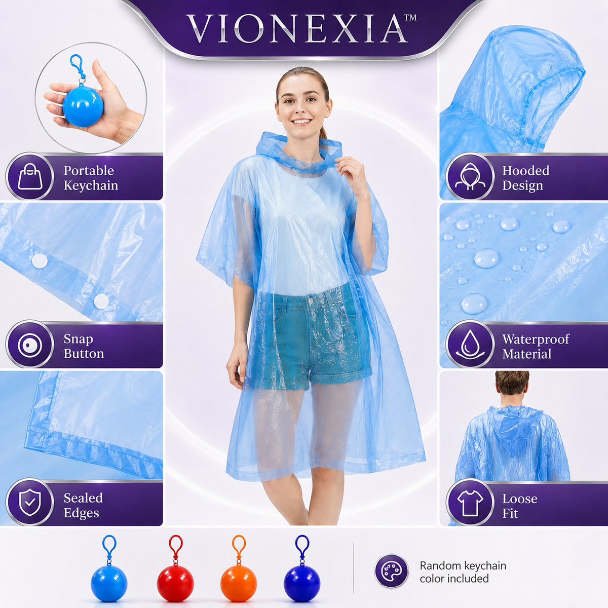 VIONEXIA™ RainPod Pro Compact Rain Poncho