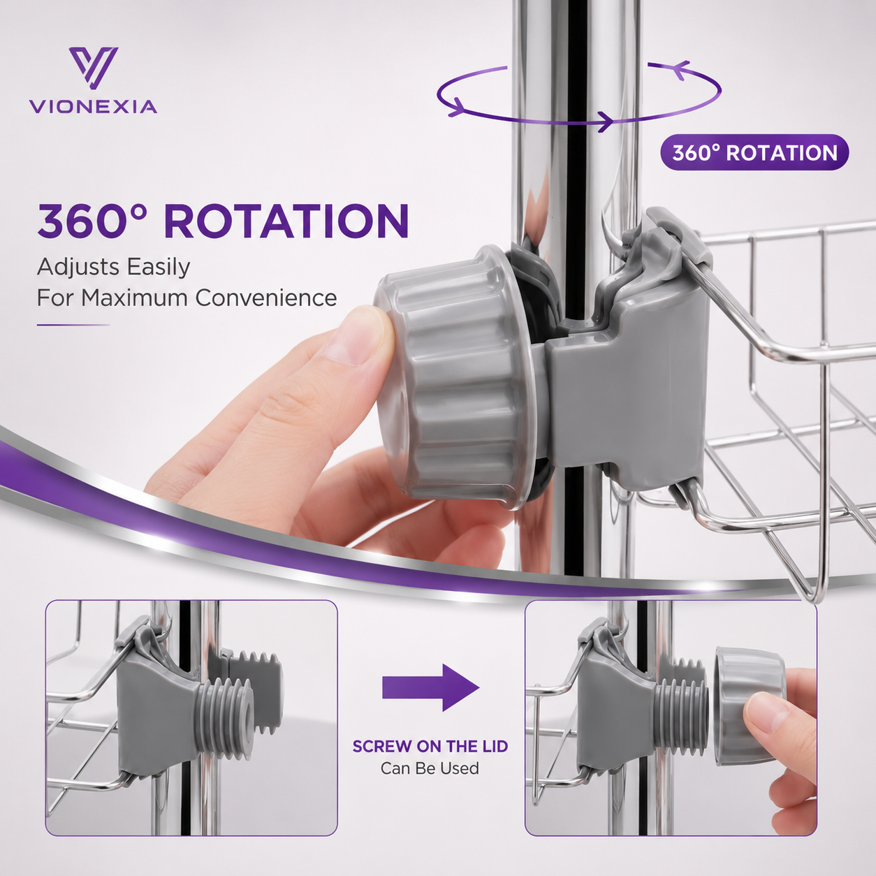 VIONEXIA™ SinkMate 360 Faucet Organizer