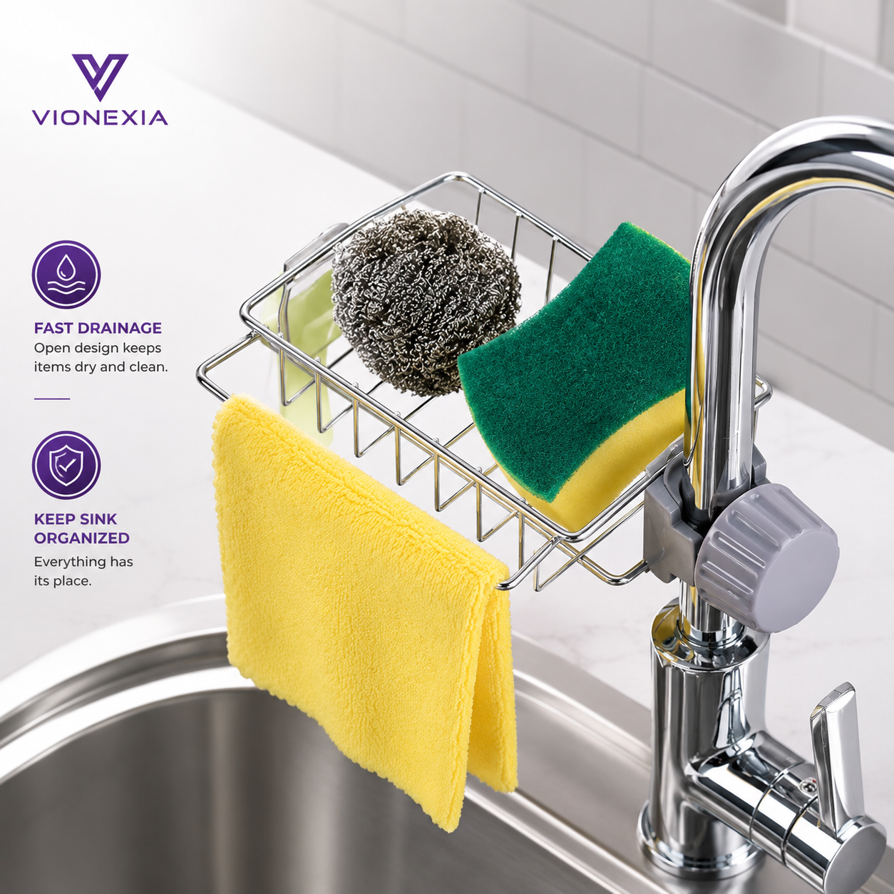 VIONEXIA™ SinkMate 360 Faucet Organizer