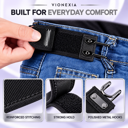 VIONEXIA FlexFit™ No-Buckle Elastic Belt — 2-Pack