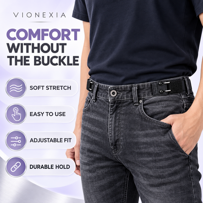 VIONEXIA FlexFit™ No-Buckle Elastic Belt — 2-Pack