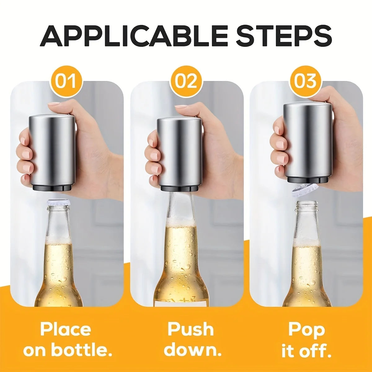 VIONEXIA™ PopTop™ – Automatic Stainless Steel Beer Bottle Opener