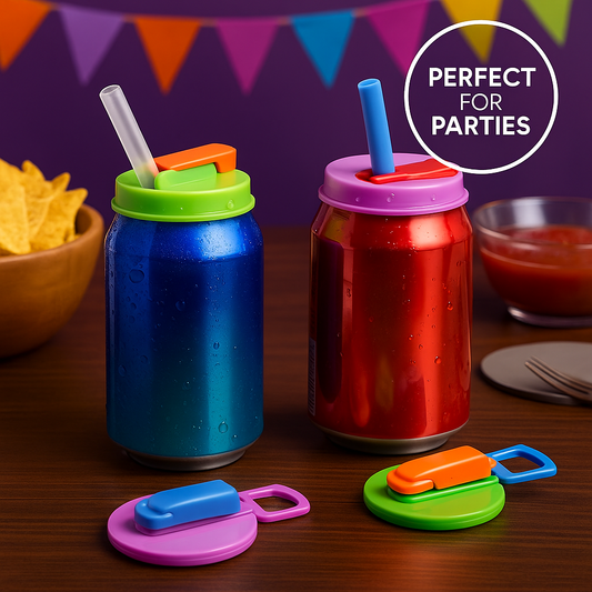 VIONEXIA™ CanLid™ – Reusable Leak-Proof Lid with Straw